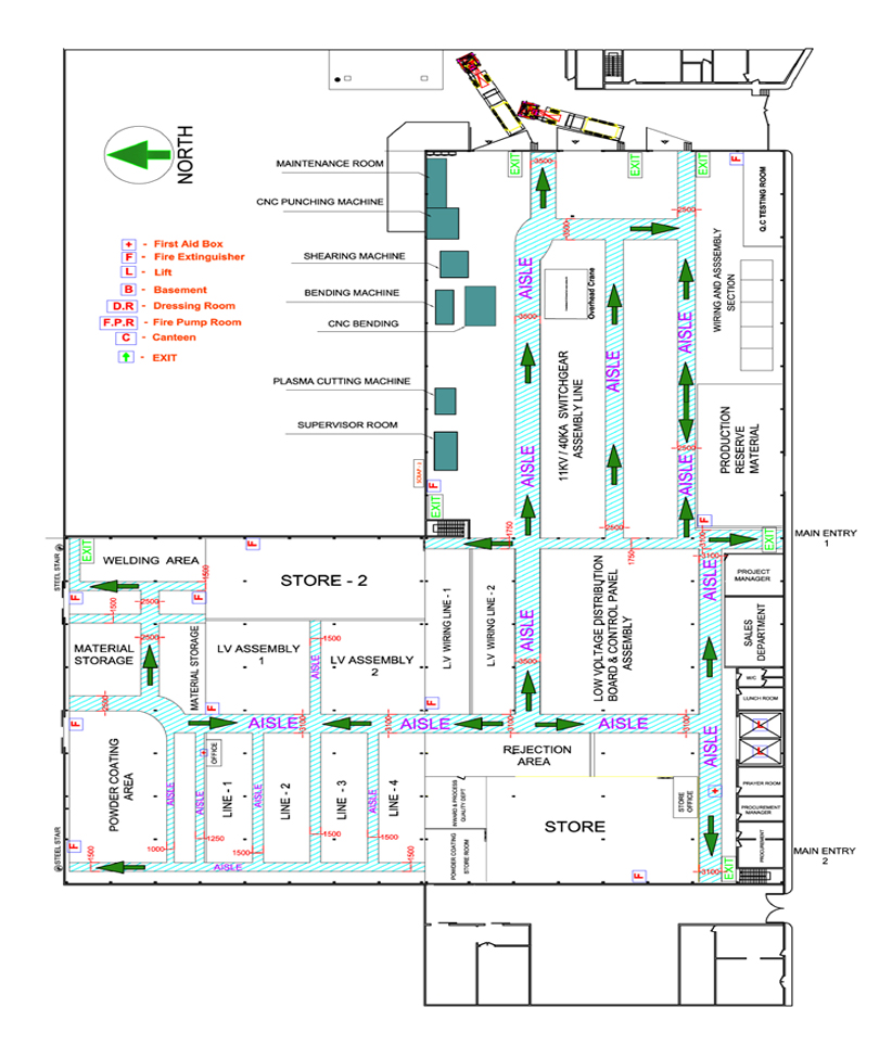 FIRST FLOOR PLAN (AREA - 9000 Sq.m)