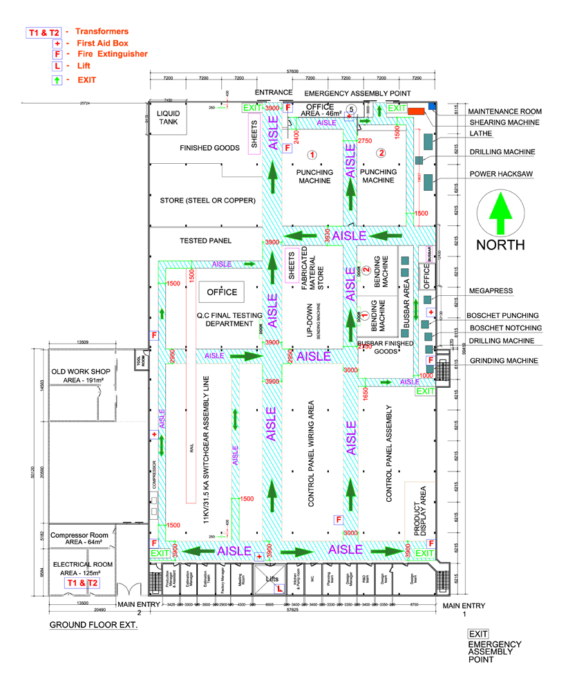 GROUND FLOOR PLAN (AREA - 5700 Sq.m)